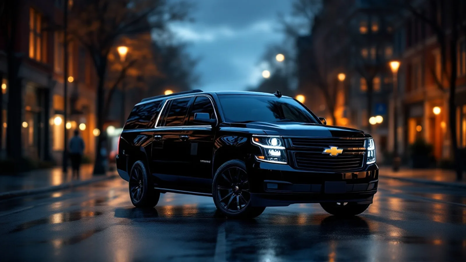 Chevy Suburban — a Full-size SUV in the Ricono Transport fleet, up to 6 passengers, used for Nashville International (BNA) airport transfers, weddings, and nights out across Middle Tennessee