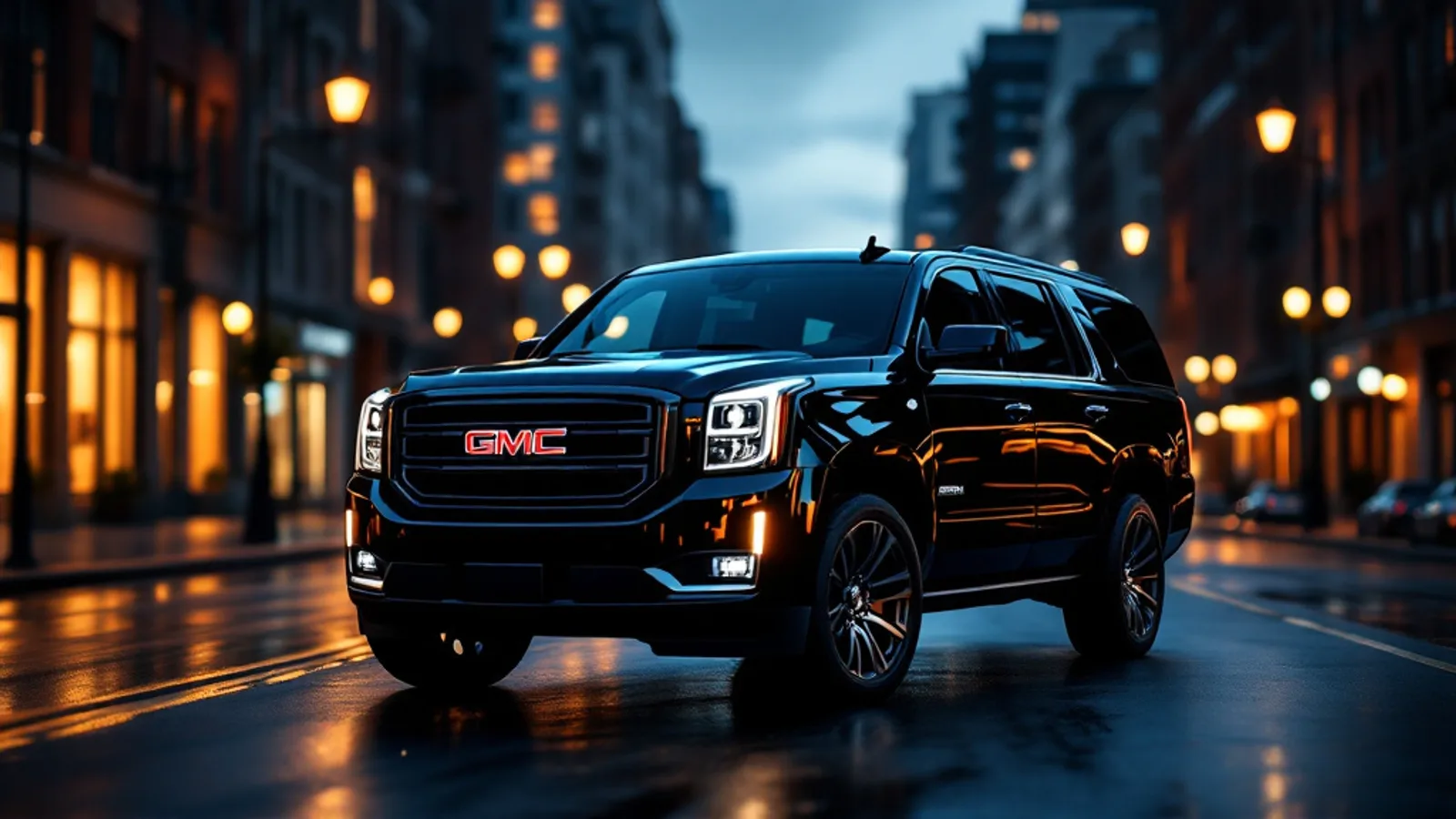 GMC Yukon — a Full-size SUV in the Ricono Transport fleet, up to 6 passengers, used for Nashville International (BNA) airport transfers, weddings, and nights out across Middle Tennessee